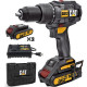18V aku vrtačka s příklepem Caterpillar DX12 + 2x aku, nová