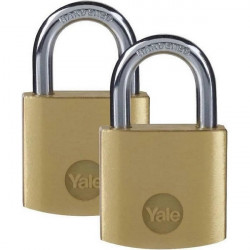 sada 2x visací zámek YALE Y110B/40/122/2 se třemi klíči, nová
