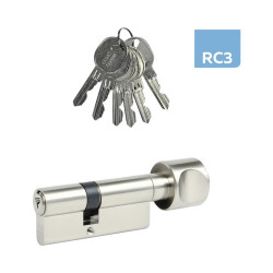 bezpečnostní cylindrická vložka Richter ES.30/35K.NI*** s knoflíkem, nová