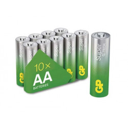 10 ks alkalická AA tužková baterie GP Value Pack, nová