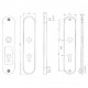 90 mm bezpečnostní kování FAB BK 325/90 F1 klika - madlo, nové