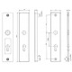90 mm bezpečnostní kování FAB BK525/90 F1 klika - madlo, nové