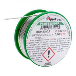 měkká cínová pájka s obsahem mědi Cynel CU1-SW26-10100, nová