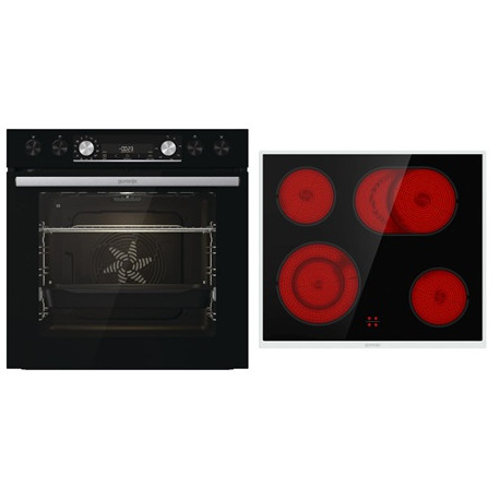 set vestavná trouba + sklokeramická deska Gorenje Black Set 4 Pyrolyse