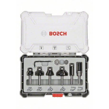 6ks Sada fréz Bosch Trim&Edging, nová